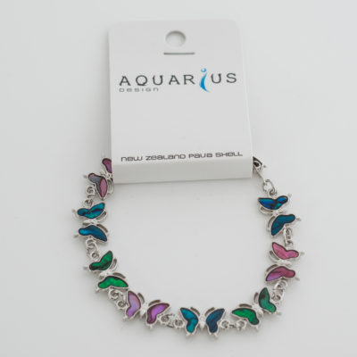 PAUA MULTI COLOURED BUTTERFLY BRACELET