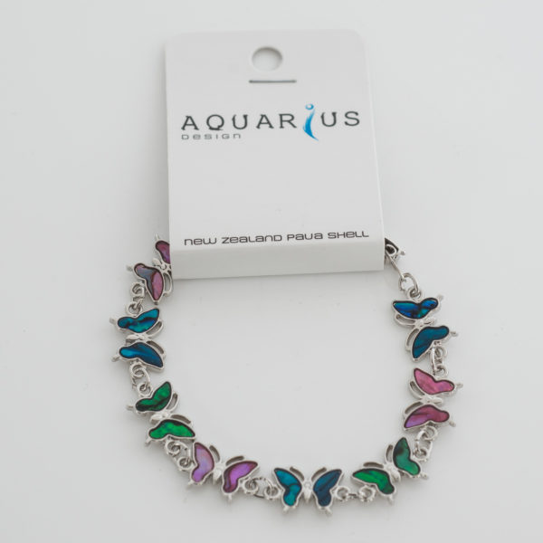 PAUA MULTI COLOURED BUTTERFLY BRACELET