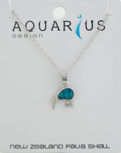 BLUE PAUA KIWI PENDANT - LARGER
