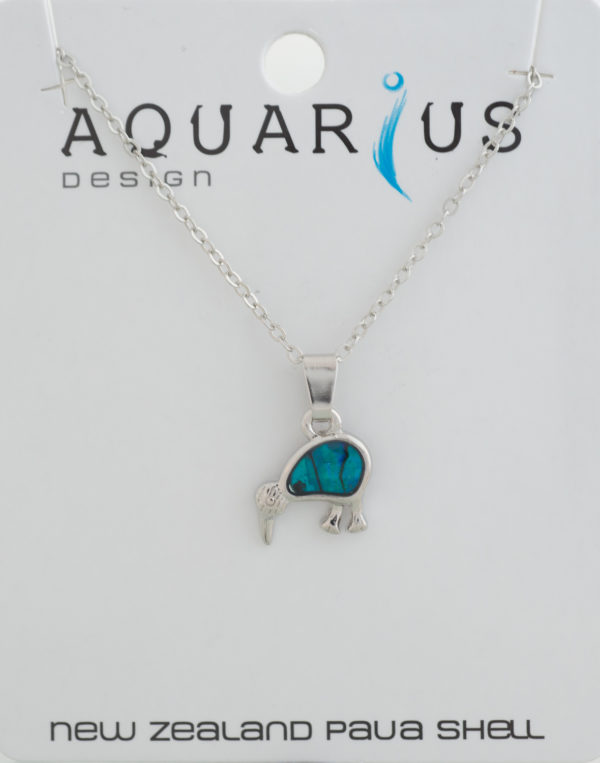 BLUE PAUA KIWI PENDANT - LARGER