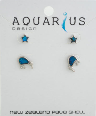 BLUE KIWI STUD & STAR ER SET