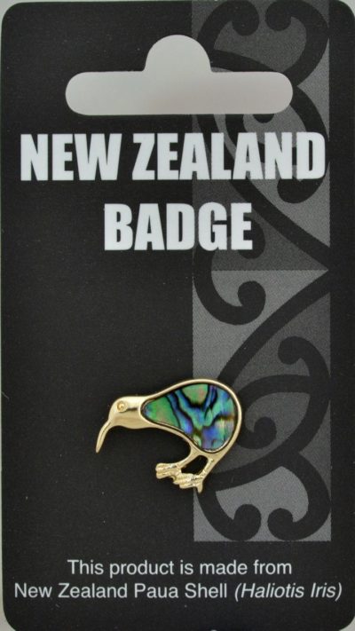 PAUA KIWI GOLD BADGE