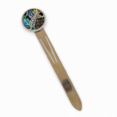 PAUA SILVER FERN BOOKMARK