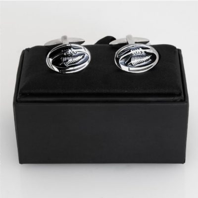 FERN RUGBY BALL CUFFLINKS