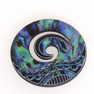 NATURAL PAUA ENCLOSED WAVE MAGNET