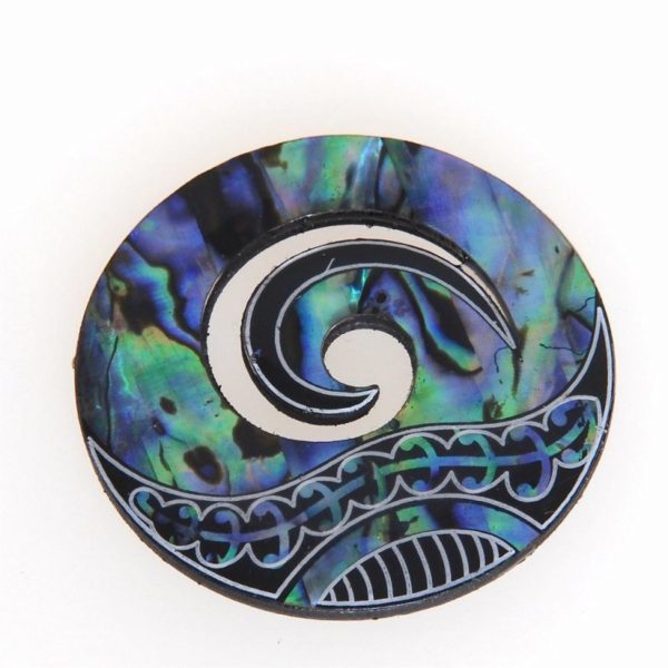 NATURAL PAUA ENCLOSED WAVE MAGNET