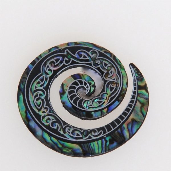 NATURAL PAUA KORU MAGNET