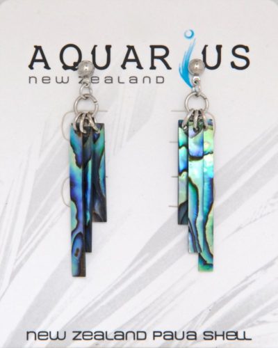 PAUA WIND CHIME BALL POST EARRING