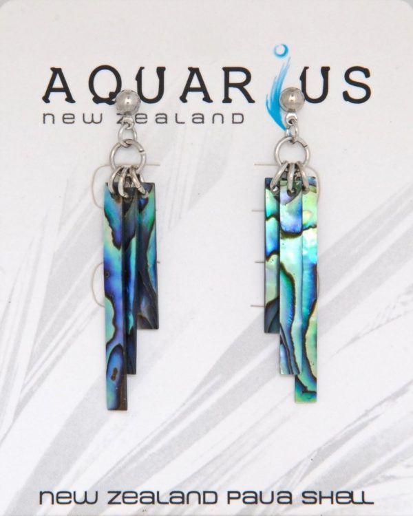 PAUA WIND CHIME BALL POST EARRING