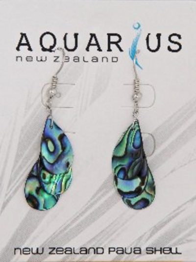 PAUA 3 PEICE TEARDROP HOOK EARRING