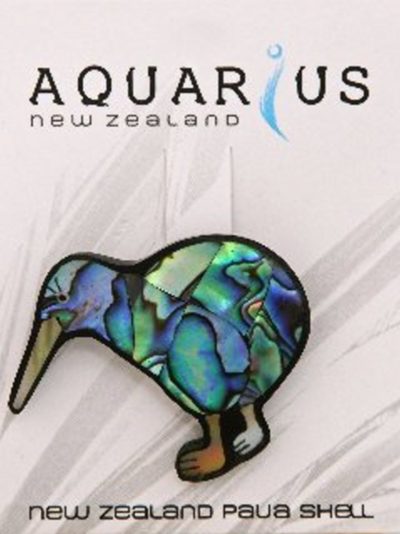 KIWI INLAY BROOCH