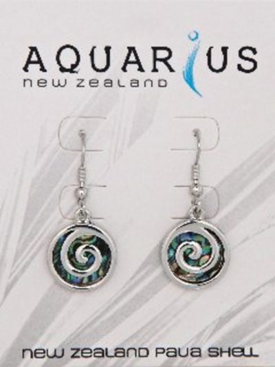 PAUA METAL KORU EARRING