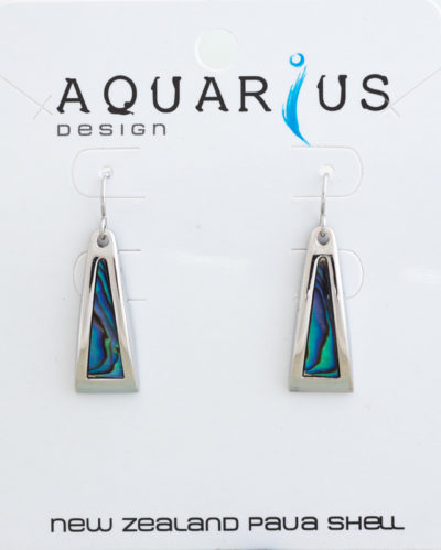 PAUA INLAY TRIANGLE HOOK EARRING