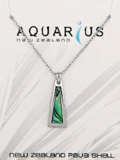 PAUA METAL TRIANGLE PENDANT