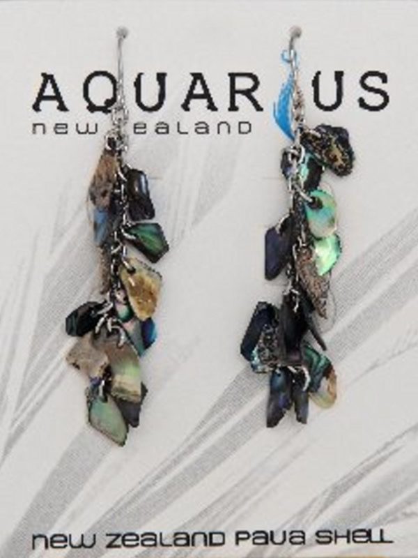 PAUA  CHIPS HOOK EARRING