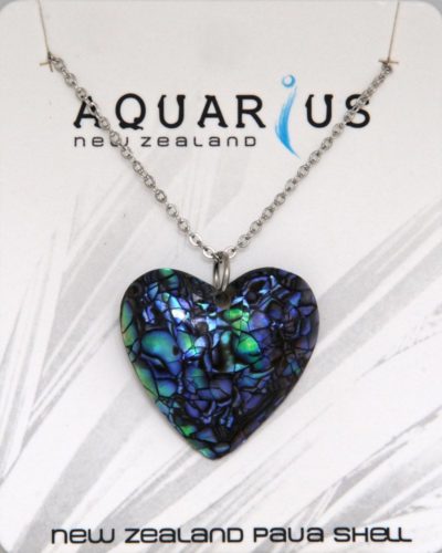 PAUA CRACKING HEART PENDANT