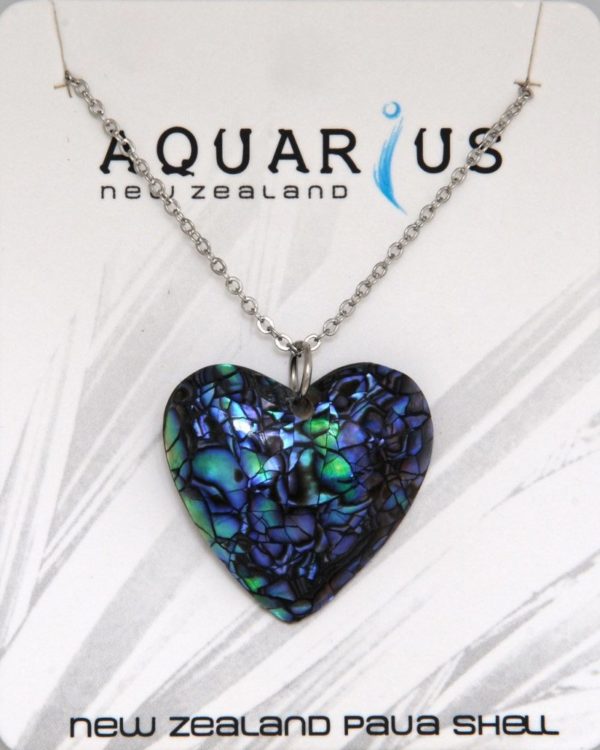 PAUA CRACKING HEART PENDANT