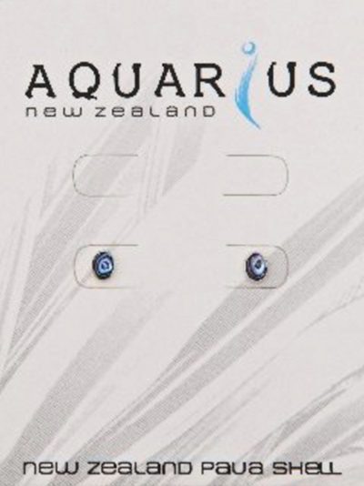 PAUA MINI OVAL SS POST EARRING