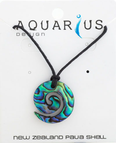 PAUA SMALL KORU CUT OUT PENDANT