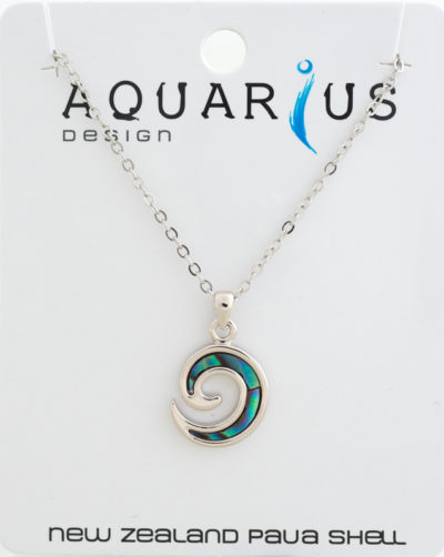 PAUA INLAY KORU PENDANT