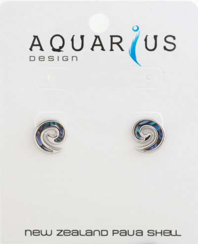 PAUA INLAY KORU EARRINGS
