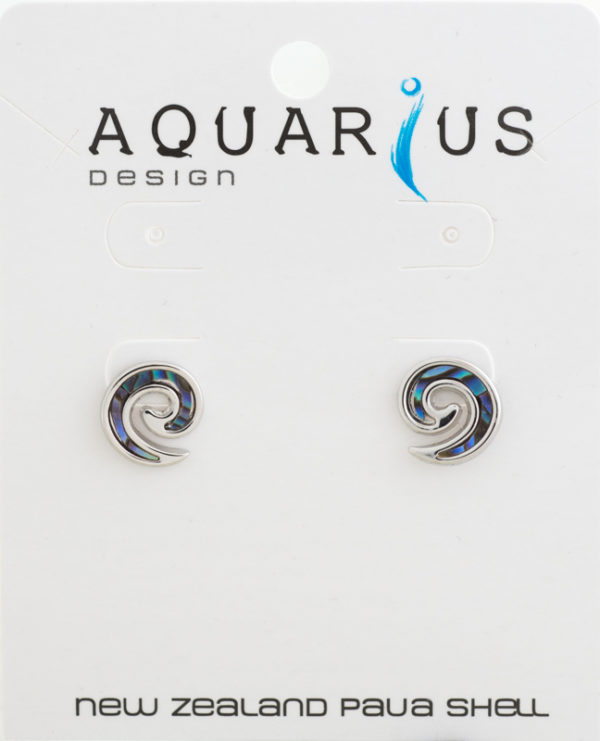 PAUA INLAY KORU EARRINGS