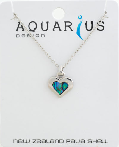 PAUA HEART PENDANT