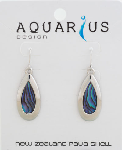 PAUA CHROME TEARDROP EARRINGS