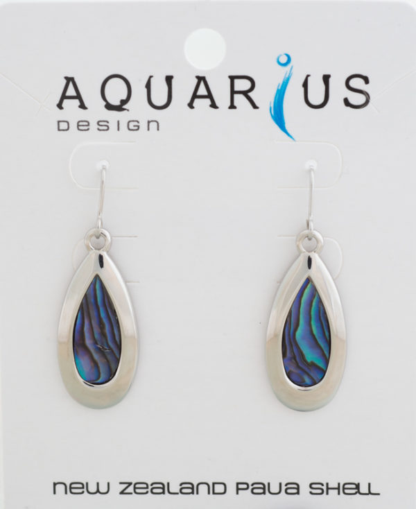 PAUA CHROME TEARDROP EARRINGS