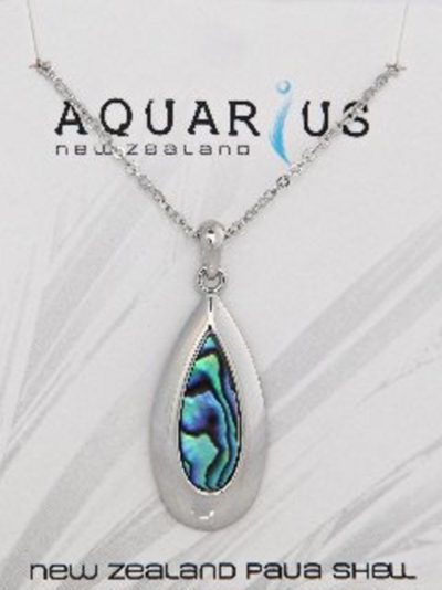 PAUA METAL TEARDROP PENDANT