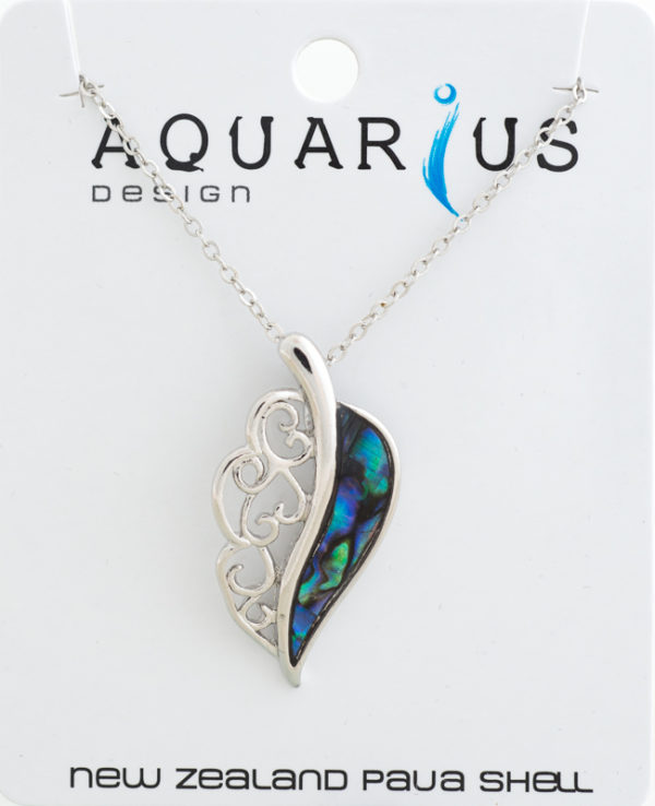 PAUA LEAF PENDANT