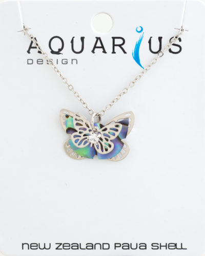 PAUA MULTI BUTTERFLY PENDANT