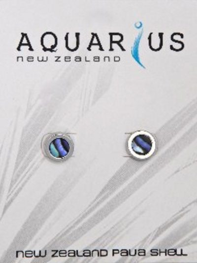 PAUA ROUND SMALL STUD EARRING