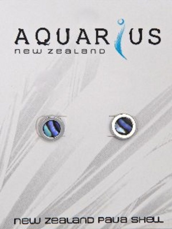 PAUA ROUND SMALL STUD EARRING