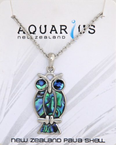 PAUA OWL PENDANT