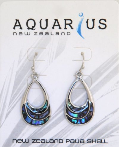 PAUA TEARDROP CUT OUT EARRING