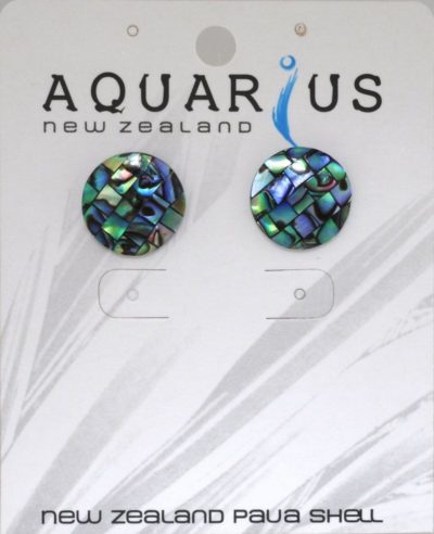 PAUA MOSAIC ROUND EARRING