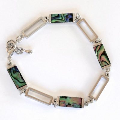 PAUA RECTANGLE PAUA PIECES BRACELET