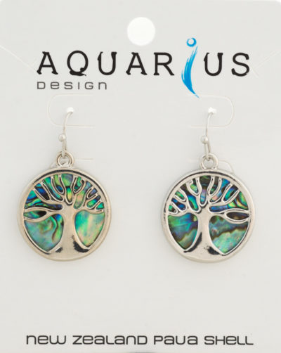 PAUA KAURI TREE HOOK EARRING