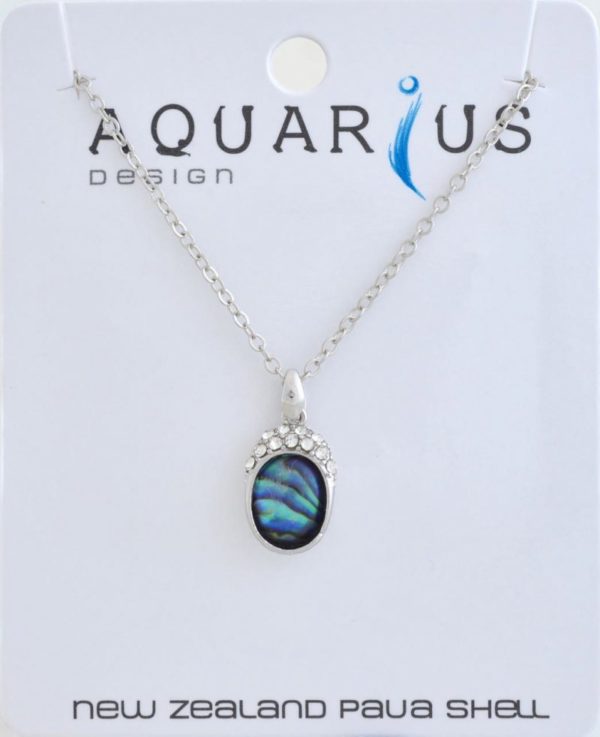 OVAL WITH CRYSTAL PENDANT