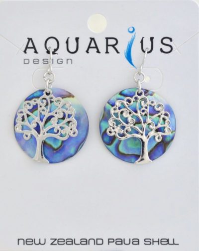 PAUA TREE OF LIFE EARRING