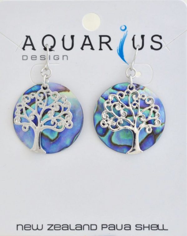 PAUA TREE OF LIFE EARRING