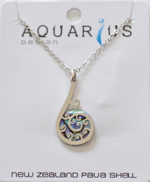 PAUA FERN FROND PENDANT