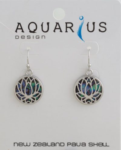 PAUA LOTUS SMALL HOOK EARRING
