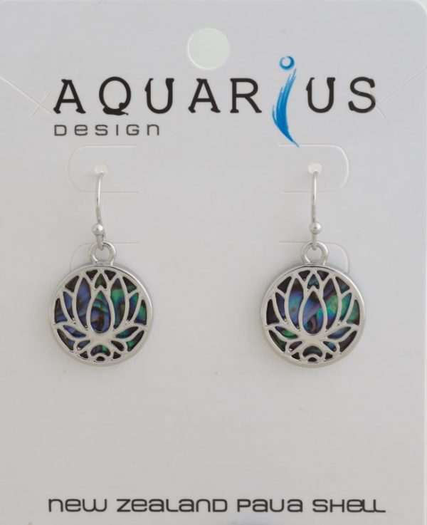 PAUA LOTUS SMALL HOOK EARRING