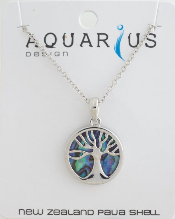 PAUA KAURI TREE SMALL PENDANT