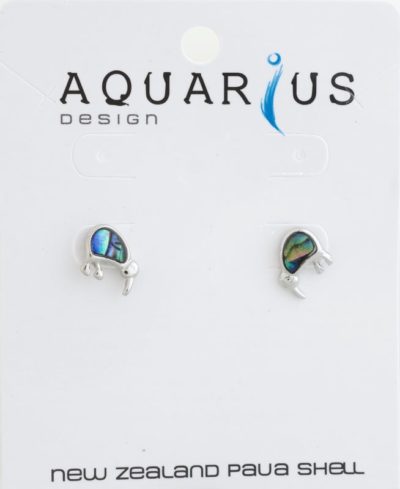NATURAL KIWI STUD EARRING