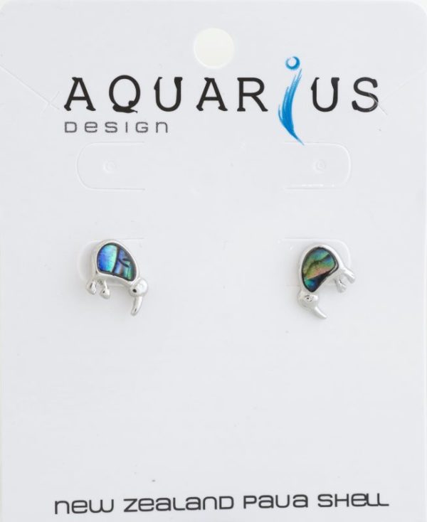 NATURAL KIWI STUD EARRING
