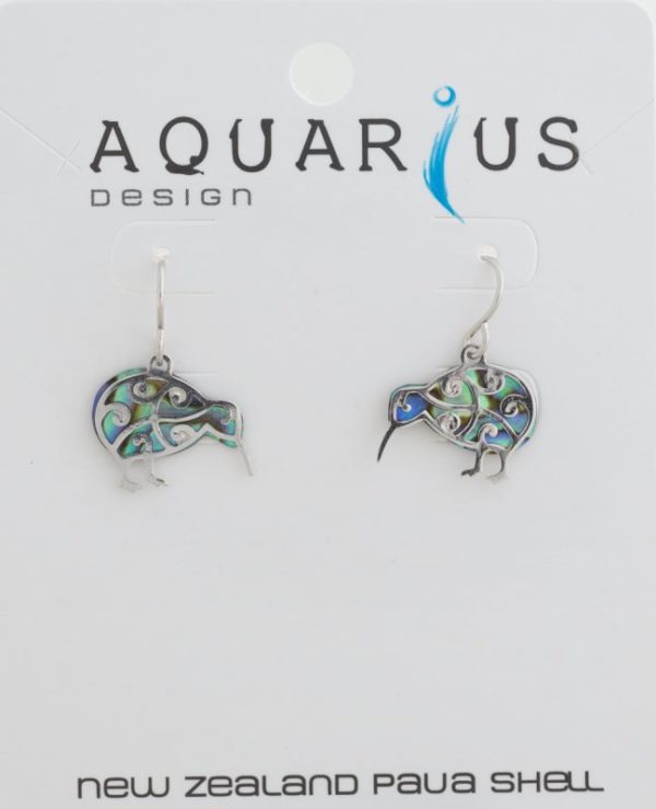 PAUA KIWI FILIGREE EARRING