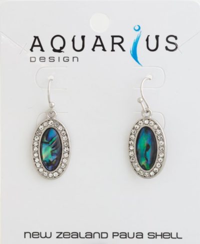 PAUA CRYSTAL OVAL EARRING